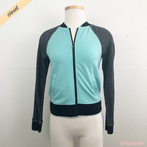 Eric & Lani Jackets & Blazers - [Eric & Lani] Color Block Sweatshirt Bomber Jacket
